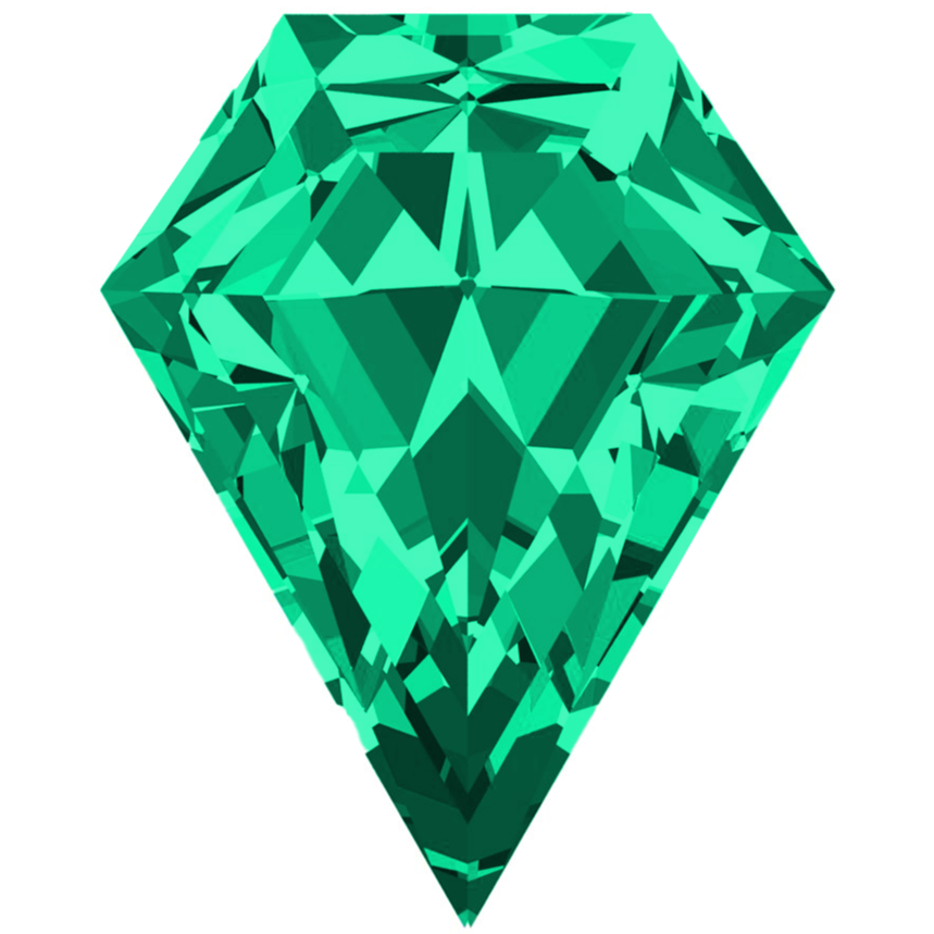 Shield FAB Lab-Grown Emerald Gems
