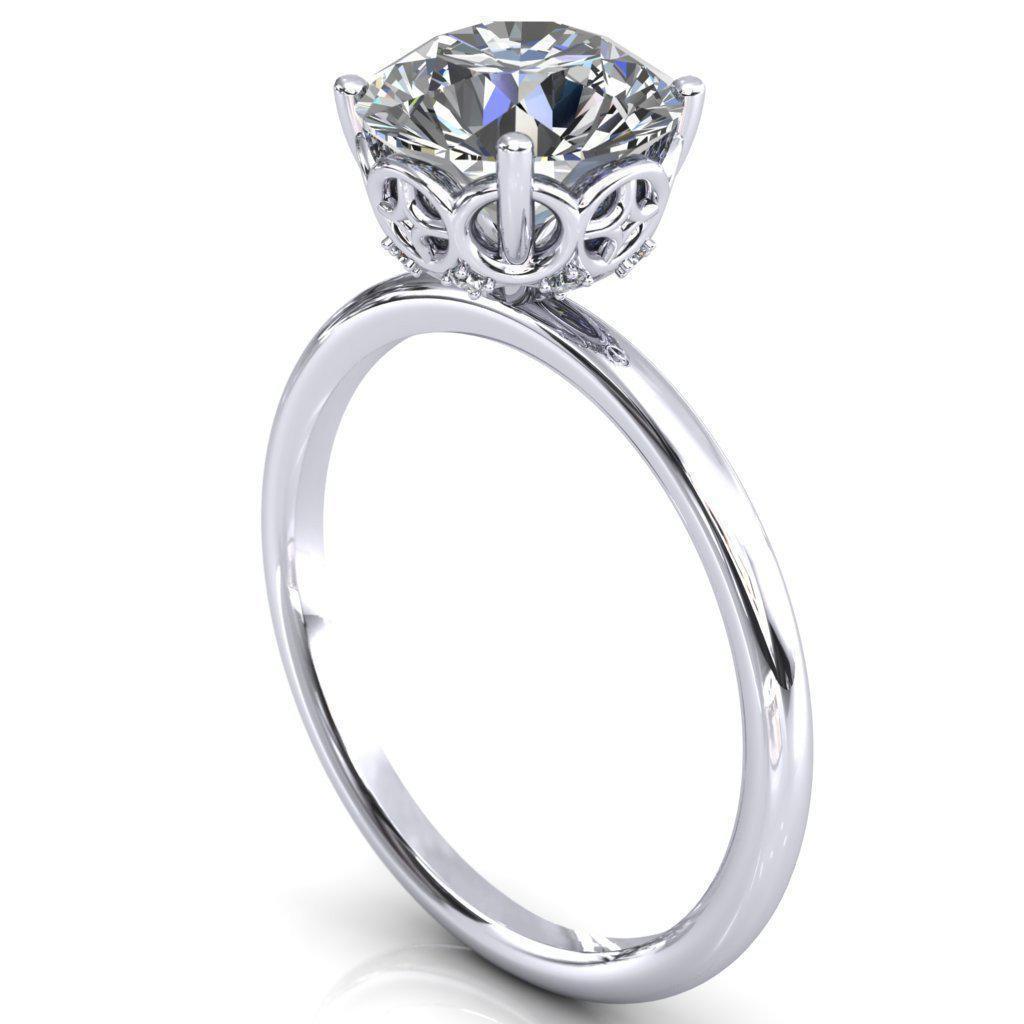 1st Star Round Moissanite Engagement Ring-Custom-Made Jewelry-Fire & Brilliance ®