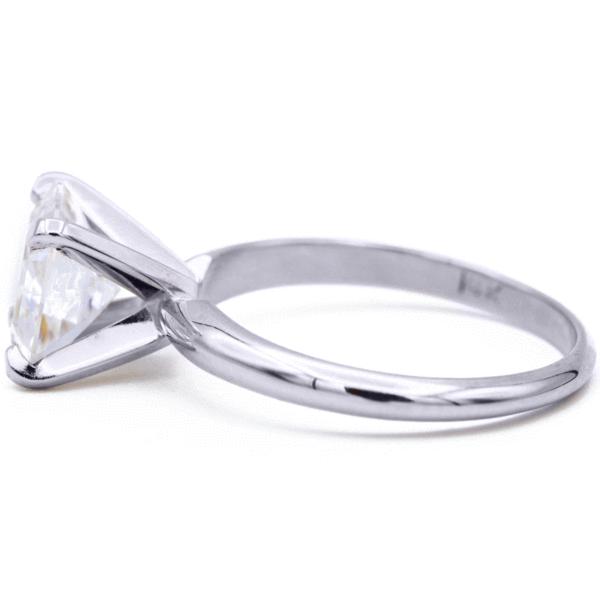 Asscher Moissanite 4 Prongs FANCY Solitaire Ring-Solitaire Ring-Fire & Brilliance ®