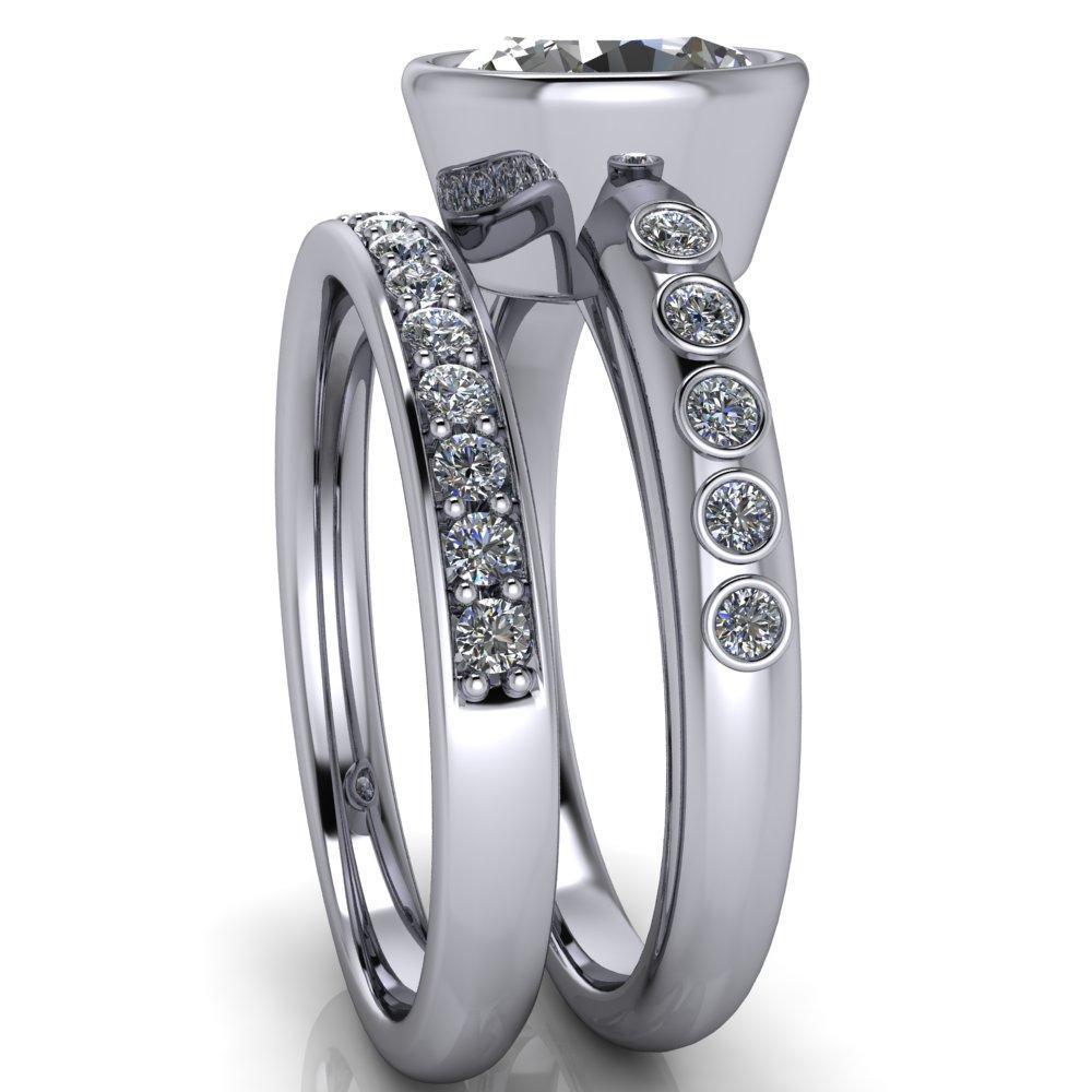 El Capitan Oval Moissanite Full Bezel Engagement Ring-Custom-Made Jewelry-Fire & Brilliance ®