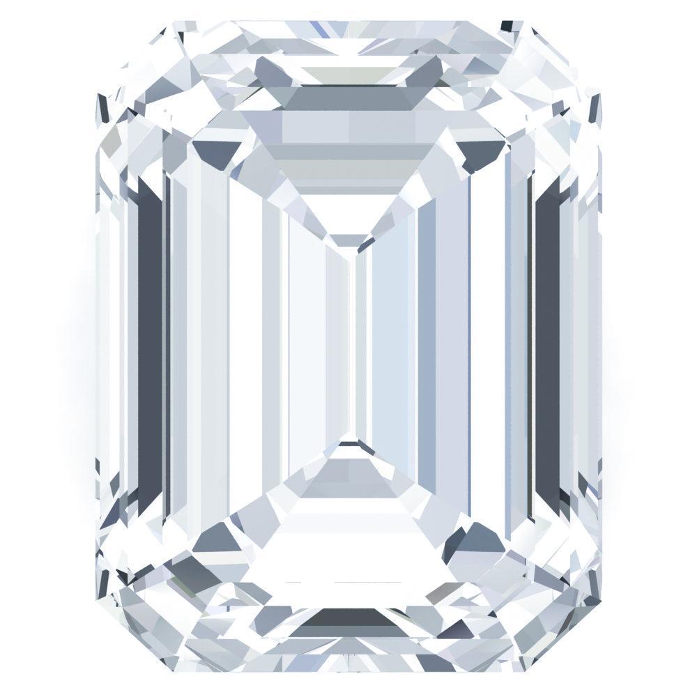 Emerald Diamond Faceted FAB Moissanite Loose Stone