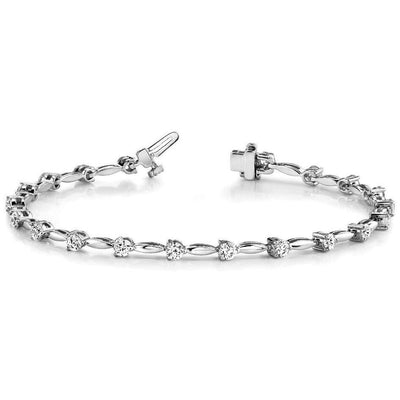 Exquisite Link Fashion Moissanite or Diamond Bracelet-Custom-Made Jewelry-Fire & Brilliance ®