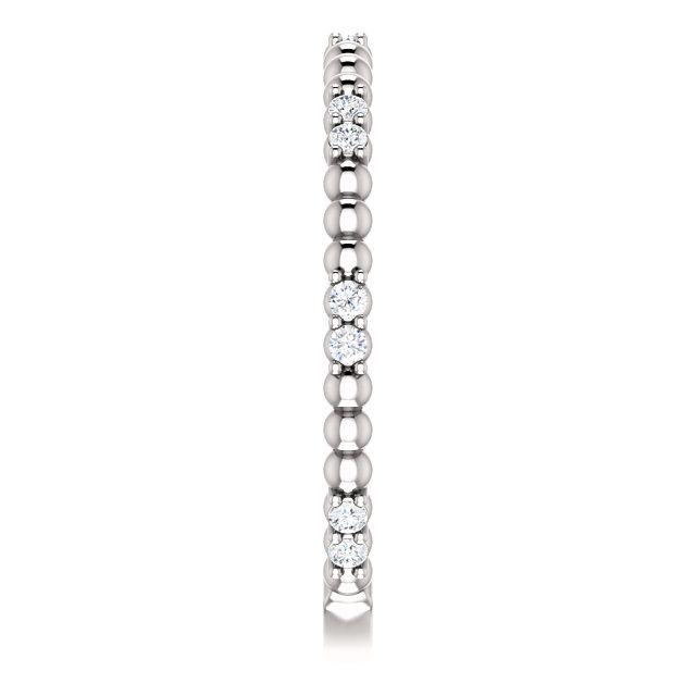 Kenla Round Diamond or Moissanite 3/4 Eternity 4 Prongs Beads Wedding & Anniversary Band-Wedding and Anniversary Bands-Fire & Brilliance ®
