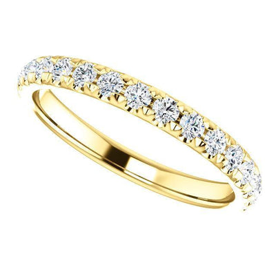 Kenla Round Diamond or Moissanite 3/4 Eternity Wedding & Anniversary Band-Wedding and Anniversary Bands-Fire & Brilliance ®