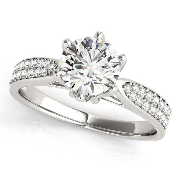 Pave Moissanite Double Row Diamond Band