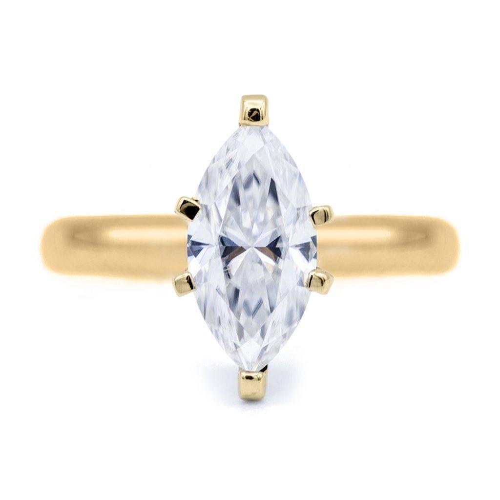 Marquise Moissanite 6 Prongs FANCY Solitaire Ring-Solitaire Ring-Fire & Brilliance ®