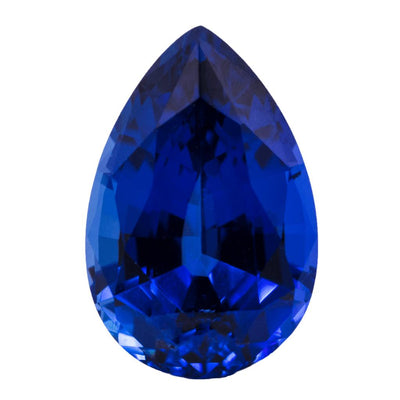 Pear Chatham Lab-Grown Blue Sapphire Gems-Chatham Lab-Grown Gems-Fire & Brilliance ®