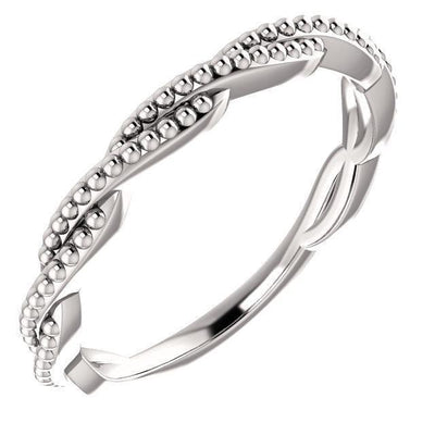 Primrose Infinity Beaded Stackable Band-Wedding and Anniversary Bands-Fire & Brilliance ®