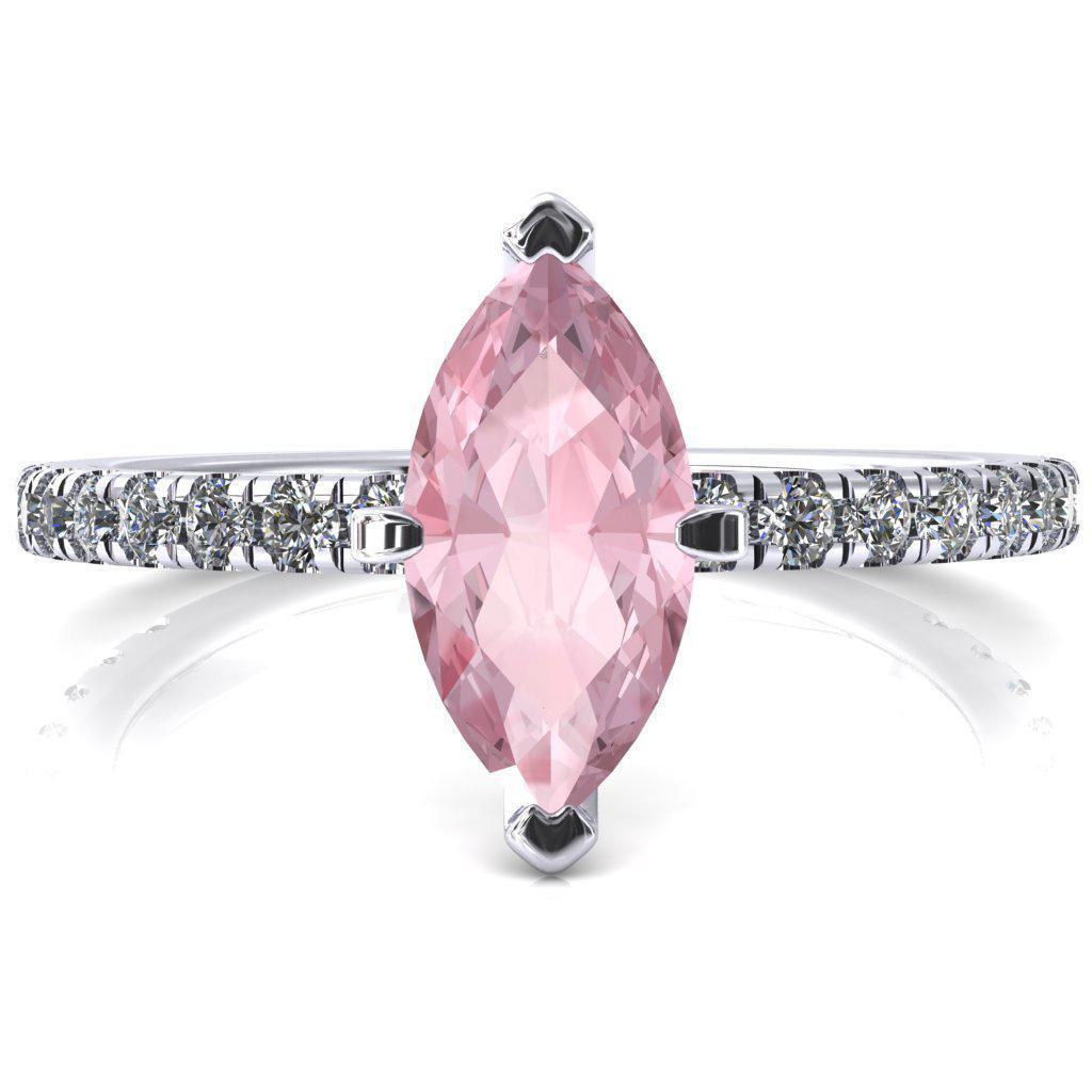 Micro pave pink diamond ring Clearance