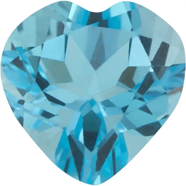 Heart Swiss Blue Topaz Natural Gemstones