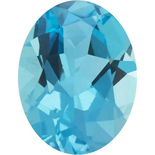 Oval Swiss Blue Topaz Natural Gemstones