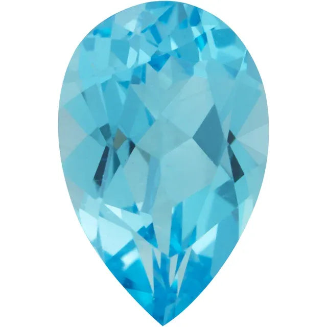 Pear Swiss Blue Topaz Natural Gemstones