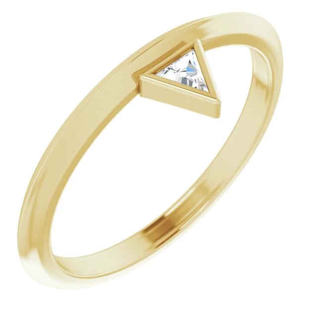 Triangle Diamond Stackable Ring-FIRE & BRILLIANCE