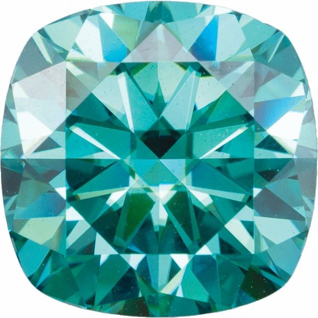 1.75 Ct Princess Cut 2024 Square Shape Fiery Brilliance Aqua Blue Green Color Loose Moissanite | 7.15*7.15*4.40 mm