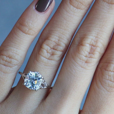 Jules Cushion Center Stone Filigree Custom Bezel Diamond Design Ring