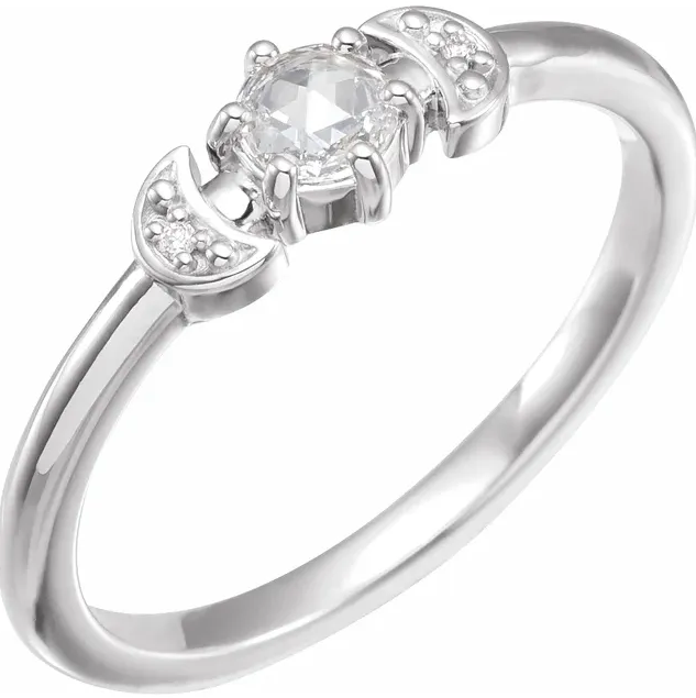 Stackables 1/6 CTW Natural Rose-Cut Diamond Ring