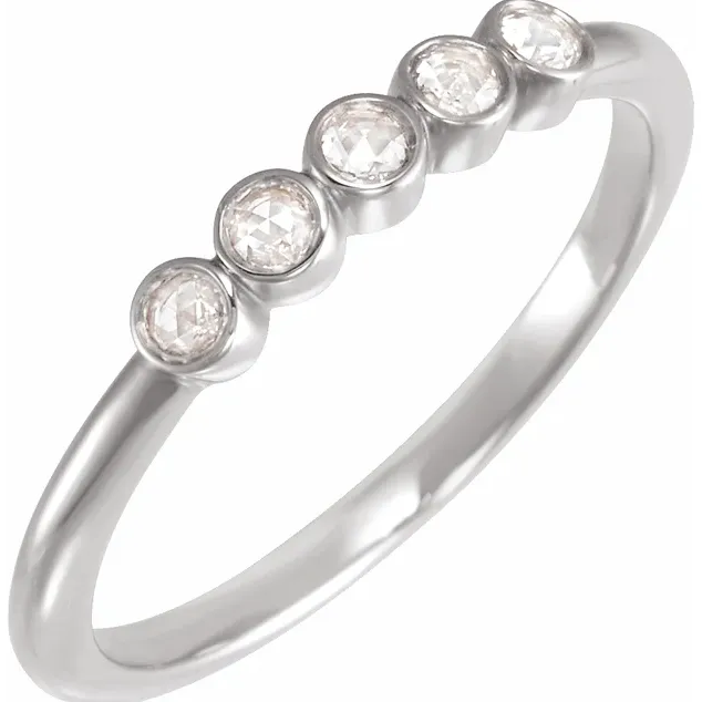 Stackables 1/10 CTW Rose-Cut Natural Diamond Ring