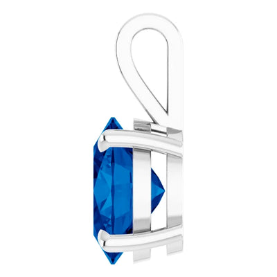 Oval Center 4 Claw Prongs Pendant and Necklace