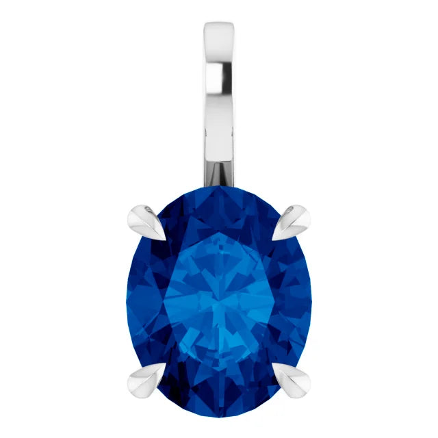 Oval Center 4 Claw Prongs Pendant and Necklace