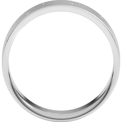 Eternity Star Glass Blast Finish Bold Band