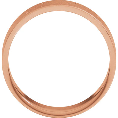 Eternity Star Glass Blast Finish Bold Band