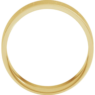 Eternity Star Glass Blast Finish Bold Band