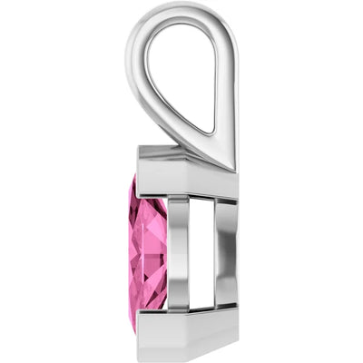 Marquise Center Half Bezel Pendant and Necklace