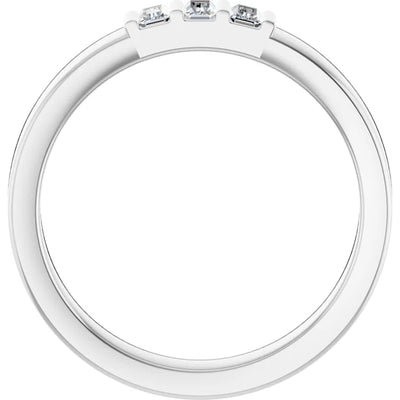 3 Stone Baguette Bold Band