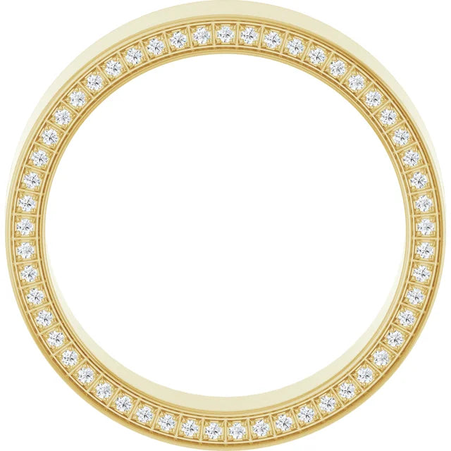 Round Eternity Front Edged Accented Full Eternity Bold Band