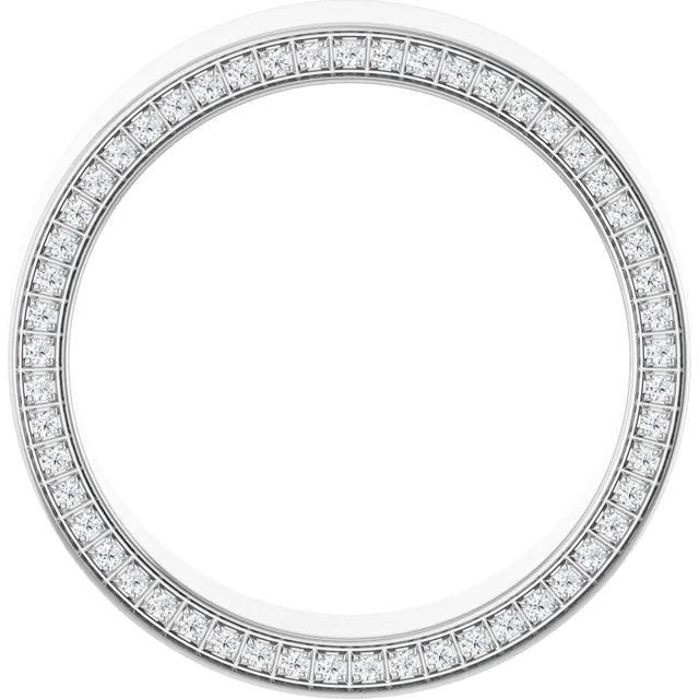Round Eternity Front Edged Accented Full Eternity Bold Band