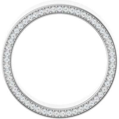Round Eternity Front Edged Accented Full Eternity Bold Band