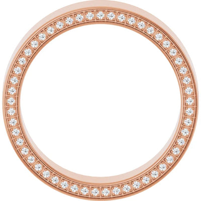 Round Eternity Front Edged Accented Full Eternity Bold Band