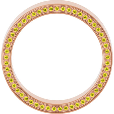 Round Eternity Front Edged Accented Full Eternity Bold Band