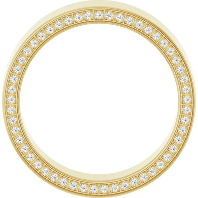 Round Eternity Front Edged Accented Full Eternity Bold Band