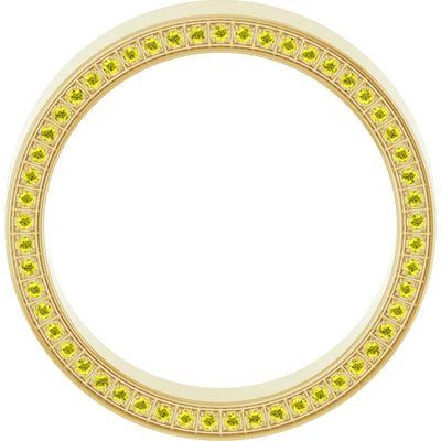 Round Eternity Front Edged Accented Full Eternity Bold Band