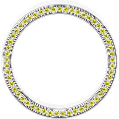 Round Eternity Front Edged Accented Full Eternity Bold Band