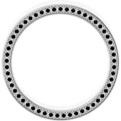 Round Eternity Front Edged Accented Full Eternity Bold Band
