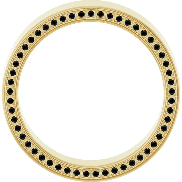 Round Eternity Front Edged Accented Full Eternity Bold Band