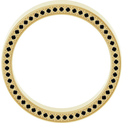Round Eternity Front Edged Accented Full Eternity Bold Band