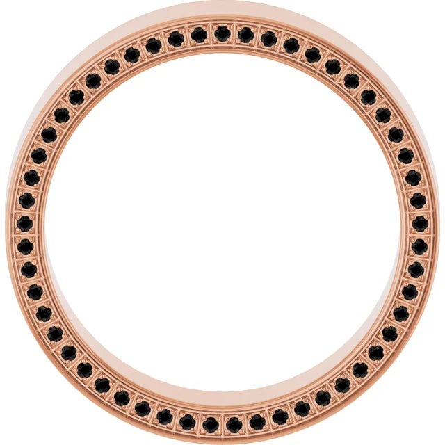 Round Eternity Front Edged Accented Full Eternity Bold Band