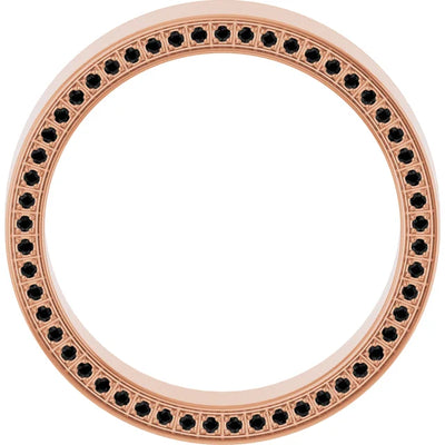 Round Eternity Front Edged Accented Full Eternity Bold Band