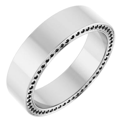 Round Eternity Front Edged Accented Full Eternity Bold Band