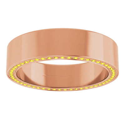 Round Eternity Front Edged Accented Full Eternity Bold Band