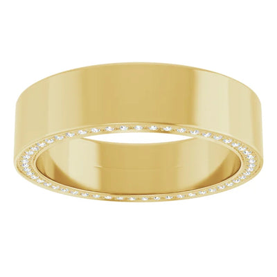 Round Eternity Front Edged Accented Full Eternity Bold Band