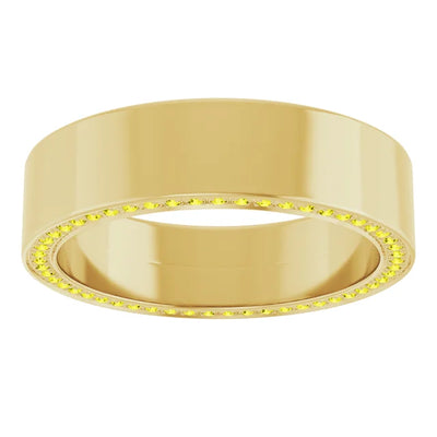 Round Eternity Front Edged Accented Full Eternity Bold Band