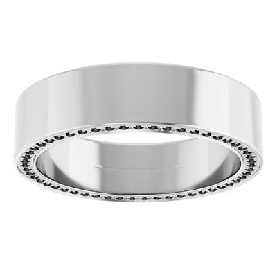 Round Eternity Front Edged Accented Full Eternity Bold Band