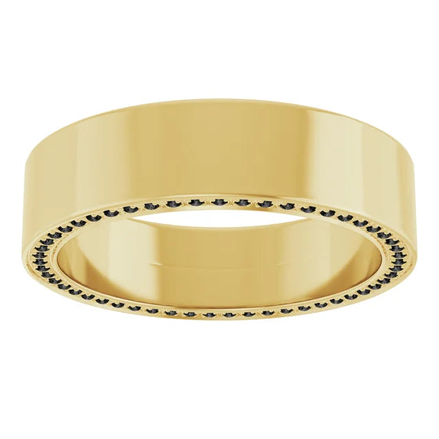 Round Eternity Front Edged Accented Full Eternity Bold Band