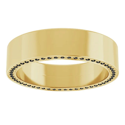 Round Eternity Front Edged Accented Full Eternity Bold Band