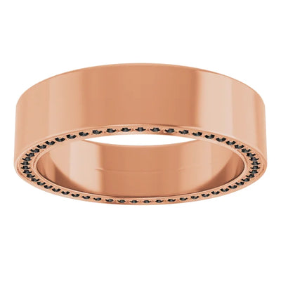 Round Eternity Front Edged Accented Full Eternity Bold Band