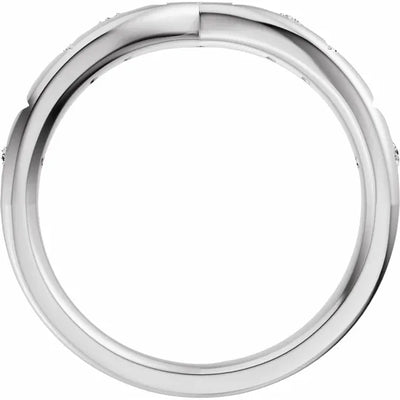 Star Etched Contour Bold Band